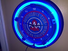AAA Club of Southern California Garage Advertising Neon Wall Clock Sign picture