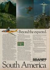 1977 Braniff International South America Machu Picchu Portillo Vintage Print Ad picture