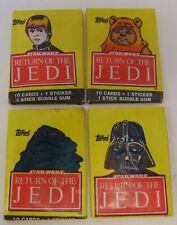 1983 TOPPS Lot of 4 Star Wars RETURN OF THE JEDI Trading Cards SEALED Wax Packs picture
