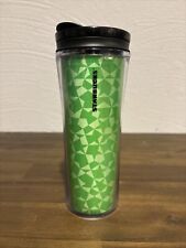 STARBUCKS 2011 Travel Mug Tumbler 16 oz Green Black Plastic BPA Free picture