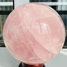 Natural Pink Rose Quartz Sphere Crystal Ball Decor Reiki Healing 6.06LB picture