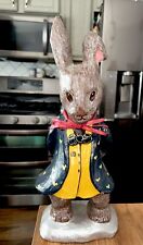 RARE Department 56 Paper Mache Peter Cottontail Rabbit Easter Bunny Large 16” picture