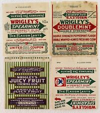 Vintage Lot x4 Wrigley's Doublemint Spearmint & Juicy Fruit Gum Wrappers picture