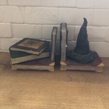 Harry Potter Sorting Hat &Pile of Books Bookends Set Enesco 2000 #823260 Vintage picture