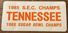 1986 SEC CHAMPS TENNESSEE 1986 SUGAR BOWL CHAMPS BOOSTER License Plate picture