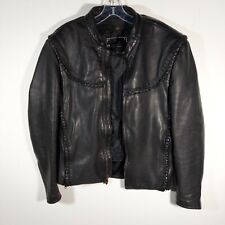 Vintage Willie G Harley-Davidson Black Leather w/ Braid Detail Jacket - 38 picture
