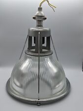 Architectural Salvage Vintage Holophane Industrial Pendant Light Circa 1950 3of3 picture