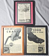 Antique 1930's Car Battery Advertisments 3pcs - Exide And Columbia picture