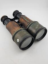 Antique Civil War Era Senter Co. Portland Field Officer Binoculars Leather Wrap picture