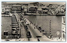 c1950's Pontoon Bridge Curacao N.W.I Vintage Unposted RPPC Photo Postcard picture