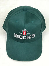 Becks Beer Embroidered Baseball Golf Hat Green Adjustable NEW picture