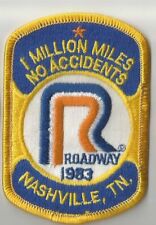 Roadway 1983 Nashville TN 1 million mile no accident driver patch 4X2-5/8 #3513 picture