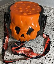 Disney Park Poisoned Apple Cauldron Orange Light Up Popcorn Bucket w STRAP works picture