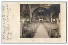 1905 Interior View Of Church Elmer New Jersey NJ RPPC Photo Antique Postcard picture