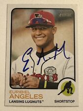2022 TOPPS HERITAGE MINORS EURIBIEL ANGELES IP SIGNED CARD picture