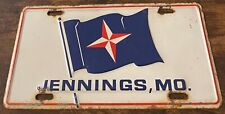 Vintage Jennings Missouri Booster License Plate STEEL picture
