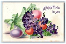 Joice Iowa IA Postcard Easter Flowers Boquete With Eggs Embossed Tuck 1910 picture