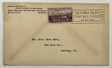 1935 SAN DIEGO DONUT CANCEL COVER CALIFORNIA PACIFIC INTERNATIONAL EXPOSITION picture