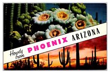 Vintage 1960s - Howdy From Phoenix Arizona Postcard (Posted 1967) picture