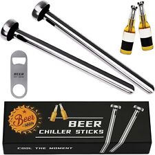 Gifts for Men Dad Christmas, 2pc Beer Chiller Sticks with 1 Bottle Medium  picture
