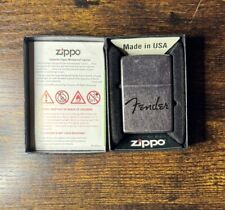 Zippo Fender Guitar Lighter New Distressed Metal Finish Collectible FMIC picture