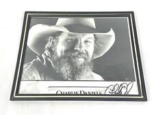 Framed 8 x10 Autographed Charlie Daniels Black And White Photograph picture