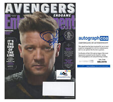 JEREMY RENNER AUTOGRAPH SIGNED  ENTERTAINMENT WEEKLY MAG HAWKEYE MARVEL ACOA picture