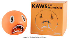 KAWS Original Fake CAT TEETH BANK Orange Color w/Original Box picture