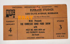 NBC Tennessee Ernie Ford Show 1955 Burbank studio ticket picture