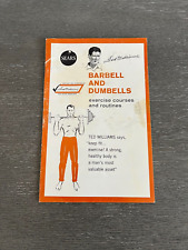 Vintage 1963 Sears Exercise BARBELL & DUMBBELLS Guide - Ted Williams Ad picture