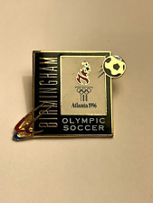 Vintage 1996 Birmingham Olympic Soccer Pin Pinback Lapel Pin Futbol Football picture