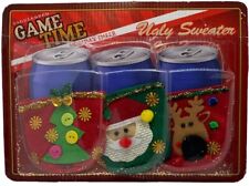 Saddlebred Game Time Ugly Christmas Sweater 3 Fabric Can Koozies New & Sealed picture