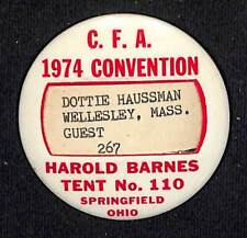 Scarce C.F.A. Circus Fans Association of America - 1974 Convention Pin Back ID picture
