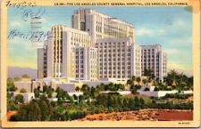 Los Angeles CA California County General Hospital Vintage Postcard PM 1941 picture