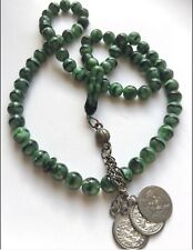 Natural Antique Malachite Prayer Beads, Rosary Tesbih Masbaha picture