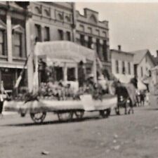 Vintage 1910s RPPC Street Parade Horse Float Sleepy Eye Minnesota Postcard picture
