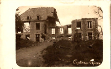 WWI  RPPC Real Photo Postcard bombed destroyed building a20 picture