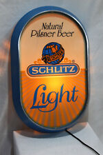 1977 Schlitz Light Natural Pilsner Beer Lighted Sign Working RARE Vintage VTG picture