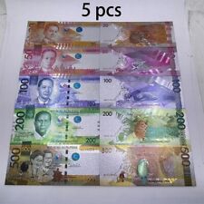 5pcs/set Philippines Silver Foil Banknotes 20 50 100 200 500 Peso For Nice Gift picture
