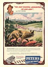 inexpensive home decor Peters Armmo Coyote Hunting Rifle metal tin sign picture