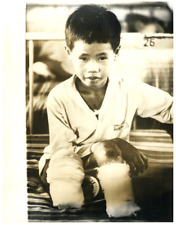 Vietnam Little Boy at Cho Ray Hospital in Saigon, February 1968 Vintage picture