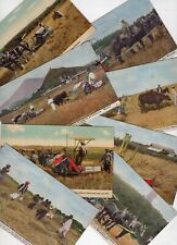 USA International Harvesters 1909 postcards x 8 world scenes 7 are unused picture