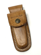 Vintage 1980s Western Cutlery Brown Leather 3.75