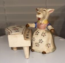 Cow Playing Piano Salt & Pepper Shakers Vintage Japan 1.5