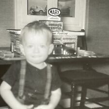 G1 Photograph 1950's Boy Rare Marx Drive In Play Set In Background picture