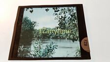 FZB Glass Magic Lantern Slide Photo LAKE WITH HEAVILY WOODED SHORELINE picture