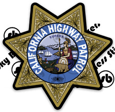 Glossy California Highway Patrol CHP Badge 3 inch Sticker laptop bottle hard hat picture