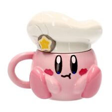 Kirby Cafe Exclusive Mug with lid Chef Kirby Pink Nintendo Japan Limited picture