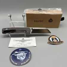 Kaviso X QSP Penguin Titanium Framelock Mokuti Clip S35VN Satin Blade Knife Read picture