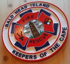 Bald Head Island Fire Department routed wood patch plaque EMS sign award Custom  picture
